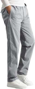 Mens Cargo Pants,Elastic Waist Sweatpants for Men Casual Long Trousers Light Jogger Pants - Image 2