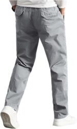 Mens Cargo Pants,Elastic Waist Sweatpants for Men Casual Long Trousers Light Jogger Pants - Image 6