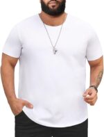 Men's 3XL-8XL Big and Tall T-Shirts Casual Stretch Short-Sleeve Shirts for Men