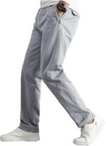 Mens Cargo Pants,Elastic Waist Sweatpants for Men Casual Long Trousers Light Jogger Pants - Image 5