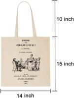 Universal Zone Literary tote bag. Handbag with book design. Book Bag. Library bag. Market bag - Image 2