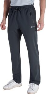 Mens Workout Athletic Pants Elastic-Waist Drawstring Pants for Sport Exercise Travel,Quick-Dry,Stretchy