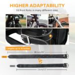 Vintage Motorcycle Front Fork Bag, Universal Motorcycle Handlebar Bag, Waterproof, Black, 1.5L, Universal Fit - Image 8