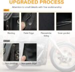 Vintage Motorcycle Front Fork Bag, Universal Motorcycle Handlebar Bag, Waterproof, Black, 1.5L, Universal Fit - Image 7