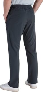 Mens Workout Athletic Pants Elastic-Waist Drawstring Pants for Sport Exercise Travel,Quick-Dry,Stretchy - Image 3