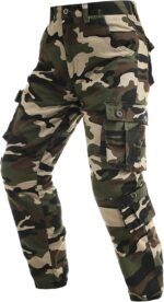 Camouflage Pants for Men Camo Cargo Work Pants Trousers with 8 Pockets - Image 2