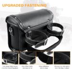 Vintage Motorcycle Front Fork Bag, Universal Motorcycle Handlebar Bag, Waterproof, Black, 1.5L, Universal Fit - Image 6