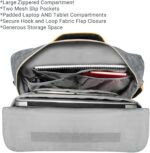 3-in-1 Universal 10 12-inch Covertible Laptop Messenger Shoulder Bag (Grey) - Image 8