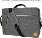 3-in-1 Universal 10 12-inch Covertible Laptop Messenger Shoulder Bag (Grey) - Image 2