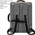 3-in-1 Universal 10 12-inch Covertible Laptop Messenger Shoulder Bag (Grey) - Image 3