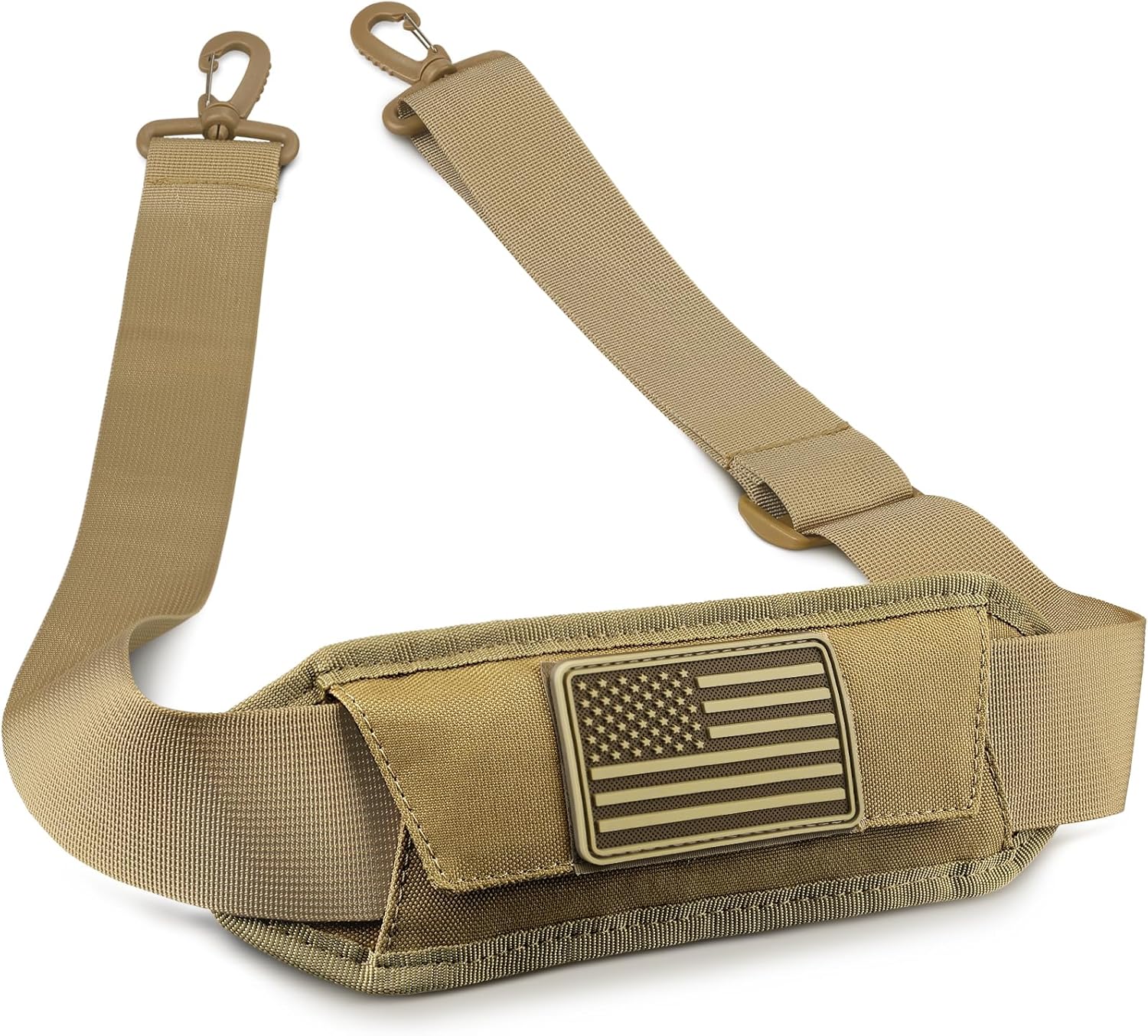81N2P5ZBzVL._AC_SL1500_.jpg Shoulder Strap Pad for Tactical Pouch, Universal Bag Strap with Detachable Thick Pad Single Shoulder Straps Replacement - Image 1