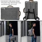 3-in-1 Universal 10 12-inch Covertible Laptop Messenger Shoulder Bag (Grey) - Image 6